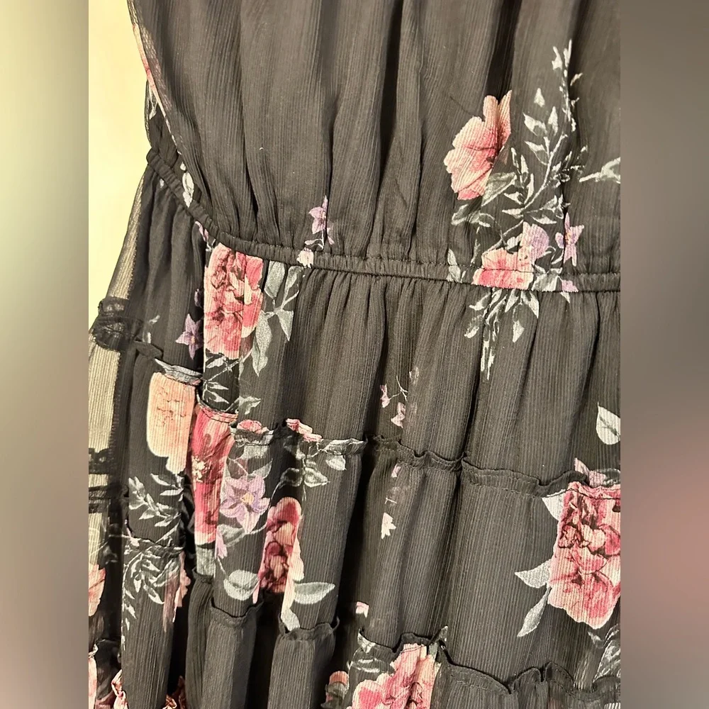 One Shoulder High Low Floral Dress - Picture 7 of 15